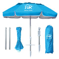 Portable Bali UPF 50+ Street Vendor Umbrella with Manual Control Sun Shade Patio Umbrella with Base Weight