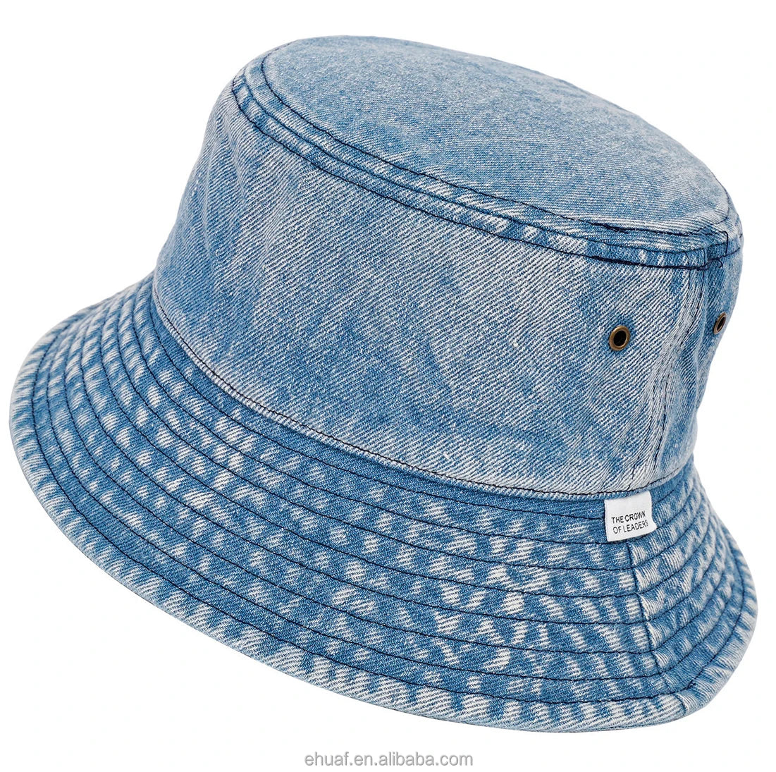 Classic Wholesale Washed Cotton Denim Bucket Hats Sprint Summer Outdoor Cap Travel Beach Sun Blank Soft Denim Hat