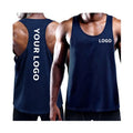 Wholesale Custom Logo Gym Sleeveless T Shirt Fitness Workout Muscle Stringer Tank Top Bodybuilding for Men