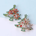 Luxury Christmas Tree Alloy Brooch Pin Rhinestone Brooch for Wedding Engagement Children's Clothing Bag Decoration Pearl Car