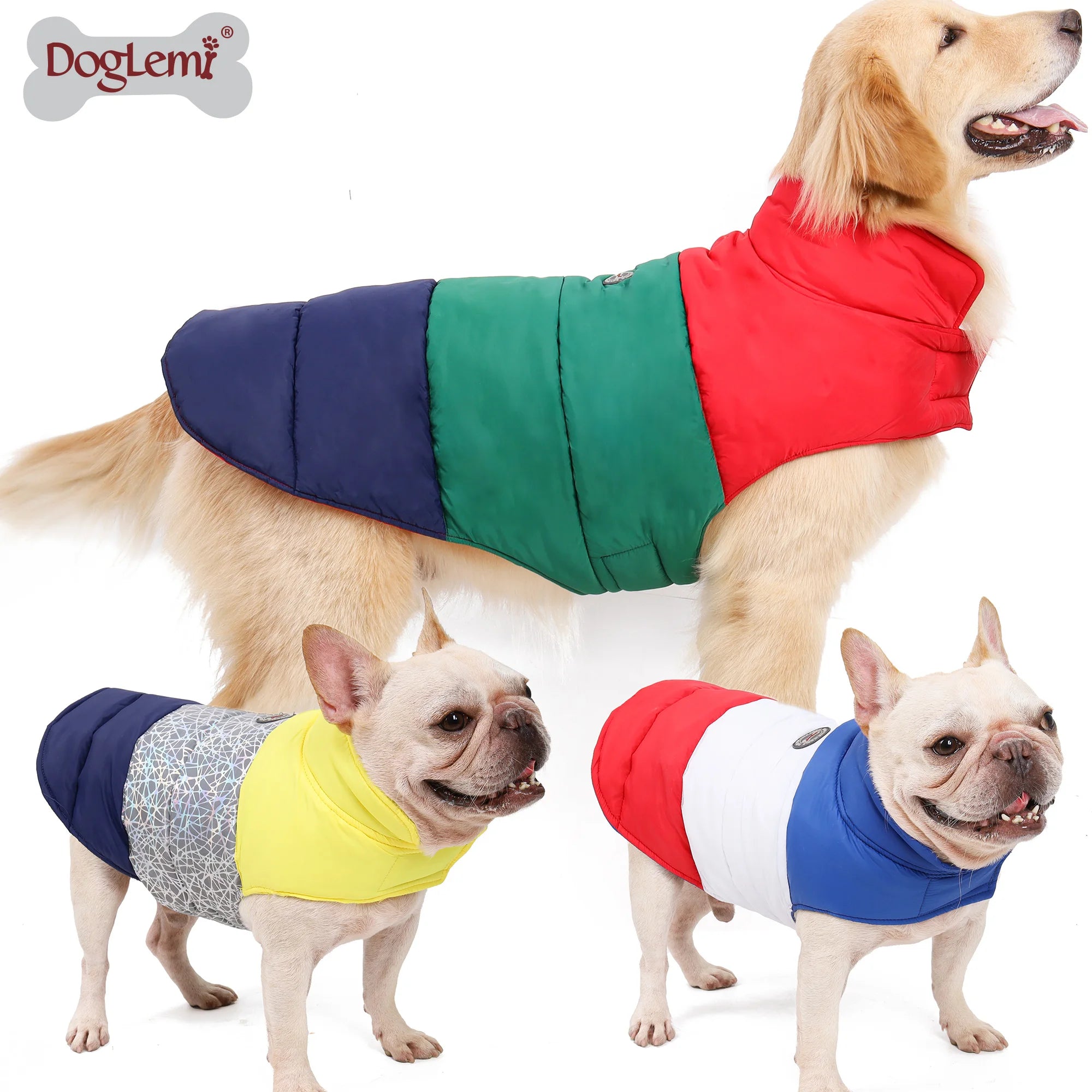 Direct Factory Water Resistant Winter Clothes for Pets Colorful Clothes Vest Large Dog Clothes