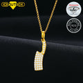 Luxury Custom Hip Hop Pendant Iced Out Moissanite 10K 14k 18k Gold Plated Knife Pendant Necklace
