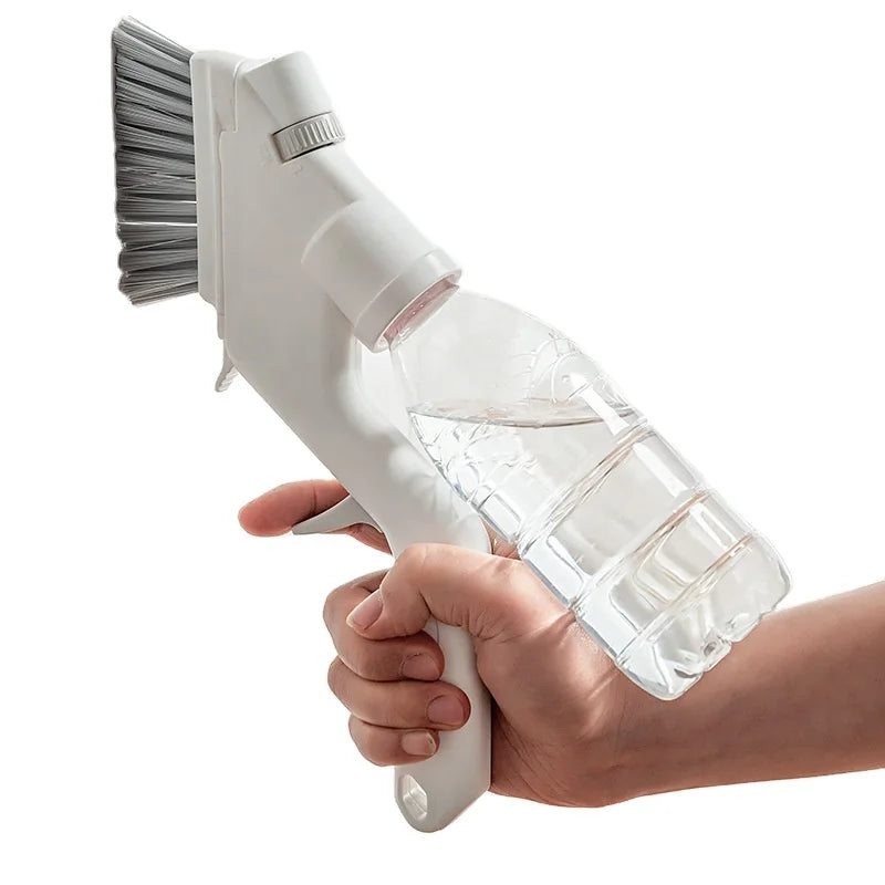 Multifunctional Stall Kitchen Cleaning 5-piece Set of Pressing Water Spray Tile Brush Gap Sponge Wiper