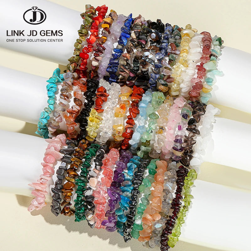 JD GEMS Wholesale Irregularly Shaped Natural Crushed Stone Bracelet Affordable Price Ideal for Women and Men Daily Wear