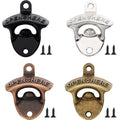 Wholesale Open Here  Iron Wall Mount Bottle Opener Retro Rustic Antique Vintage Wall Mounted Beer Bottle Openers Custom