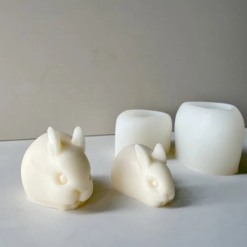 Rabbit Mousse Cake Baking Silicone Molds Handmade White Jelly Bowl Cake White Rabbit Food Grade Mould