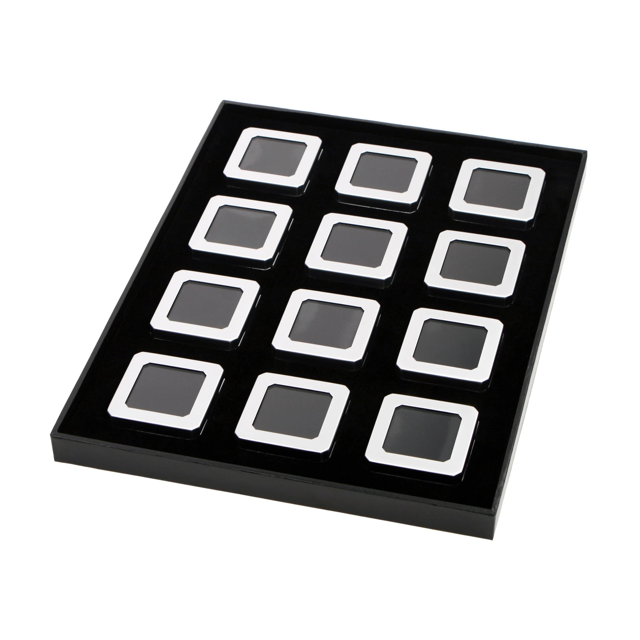 GemTrue High Quality Exquisite Metal Loose Gem Gemstone Diamond Display Box Tray Set