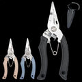 Three Colors Available  Fishing Gear Pliers with PP Straw Plastic Handle Scissor Line Cutters Fishing Pliers