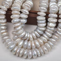 14-15mm Button Shape Real Natural Freshwater Baroque Pearls Beads DIY Jewellery Making