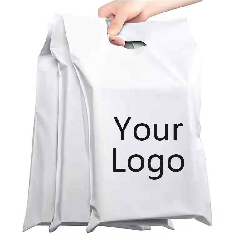Wholesale Poly Mailer Envelop Mailing Bags Custom Logo Clothes Polyester Shipping Plastic Handle Mail Bag Packaging for Boxes