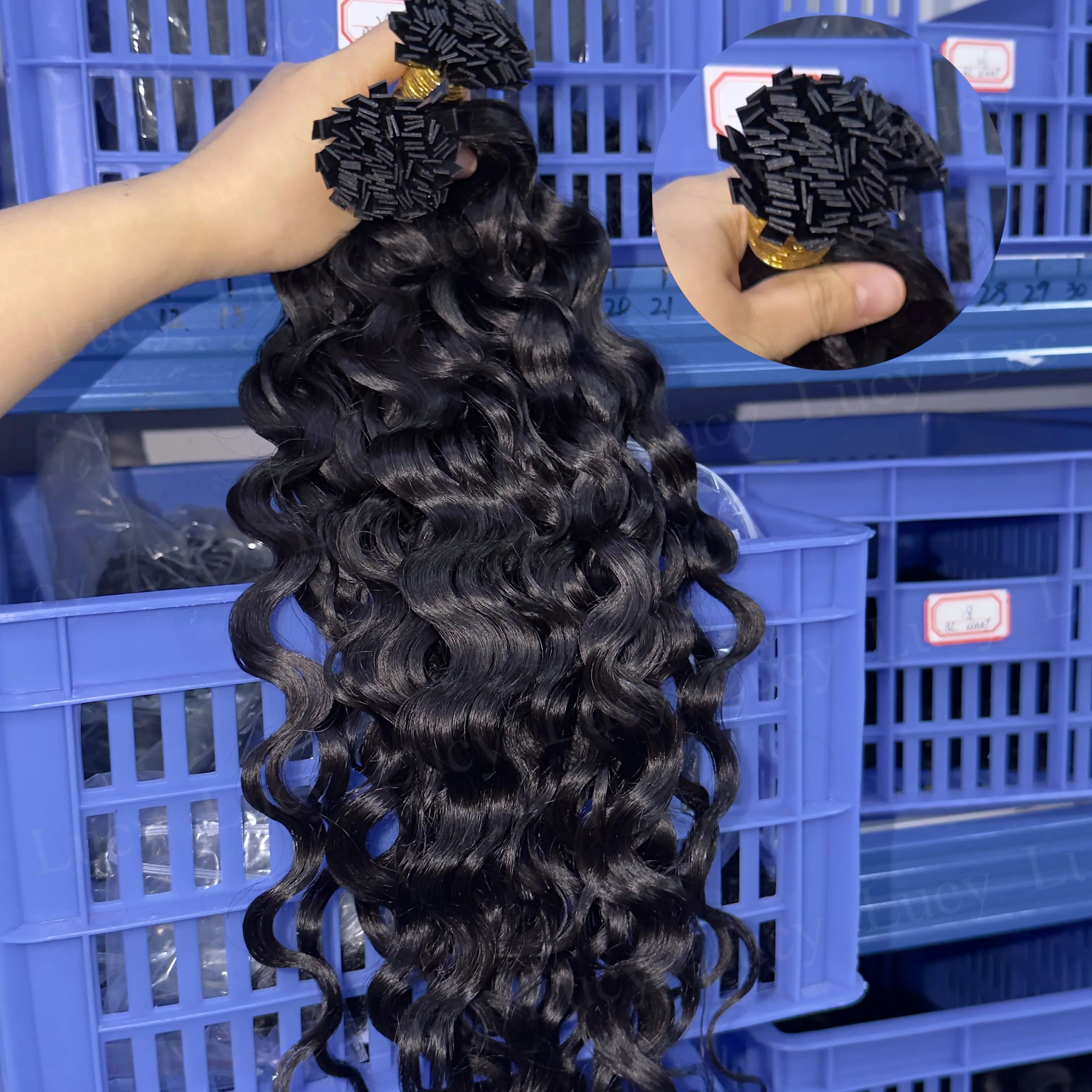 Best Price for Raw Natural Wave K Tip Cambodian Hair Extensions Unprocessed With Cuticle Aligned Burmese Curly Human Hair