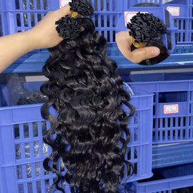 Best Price for Raw Natural Wave K Tip Cambodian Hair Extensions Unprocessed With Cuticle Aligned Burmese Curly Human Hair