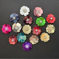 Handmade 3 Centimeter Gold Powder PVC Rhinestone Sequins Flowers Versatile Decorations for Clothing Fashionable Small Gold