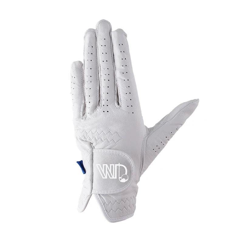 Hot Selling Customizable Sheepskin/PU Genuine Leather Golf Gloves Elastic Breathable Super Fiber Material Custom Logo for Sports