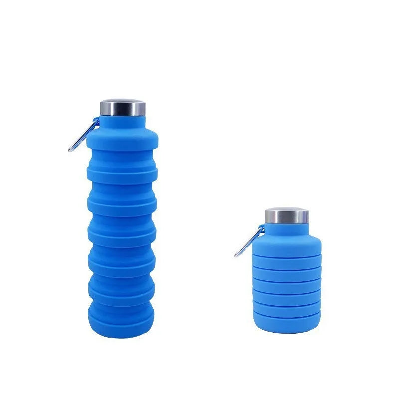 Wholesale 500ML Rubber Travel Water Cup Collapsible Silicone Direct Drinking Foldable Travel Water Bottle Cup Hot Selling