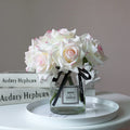 Y-H032 Artificial Flowers Big Head Real Touch Moist Latex White Red Artificial Rose Flowers for Wedding Home Decor