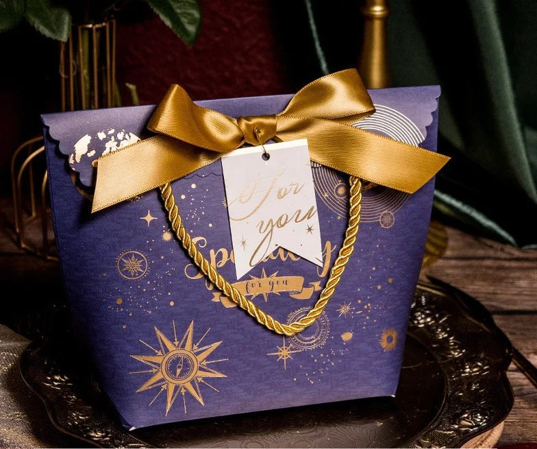 Candy Wedding Gift Bags Box Kraft Paper Bag With Your Own Logo with Handle Wedding Gift Paper Packaging Bags