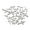 Stainless Steel Cross Charms for DIY Pendant Necklace Bracelet Making Earrings Findings Handicraft Jewelry Supplies