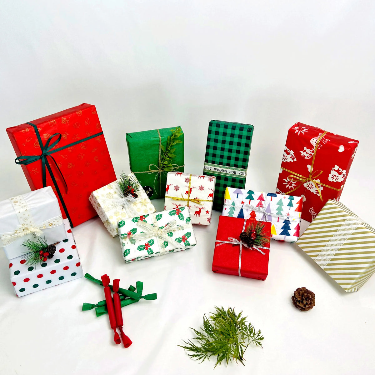 Snowflake Custom Print Moisture Proof Specialty Paper Christmas Gift Wrapping Tissue Paper for Tree Decoration Supplies