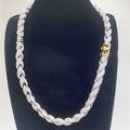 Custom Iced Out Rare 8mm/10mm 925 Sterling Silver Moissanite Diamond Rope Chain Necklace