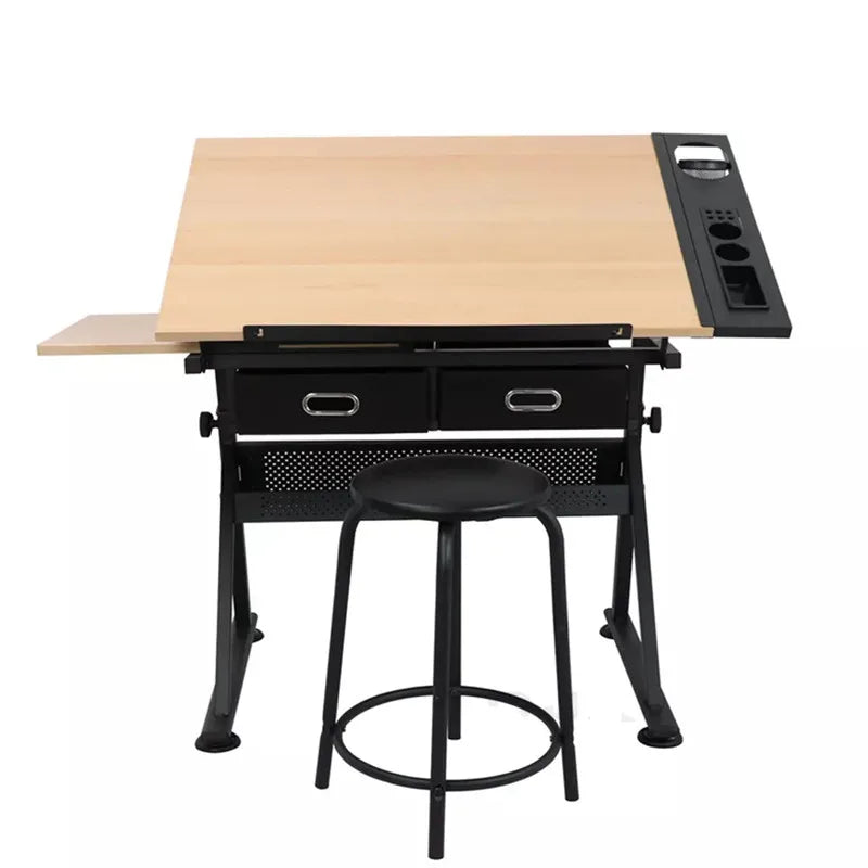 Multifunctional Modern Art Craft Artists Station Unique Adjustable Drafting Table A1 Steel Base for Workshop School Commercial