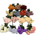 High Quality Wedding 9 Heads Rose Bushes Silk Artificial Rose Flower Bouquet for Home Decoration