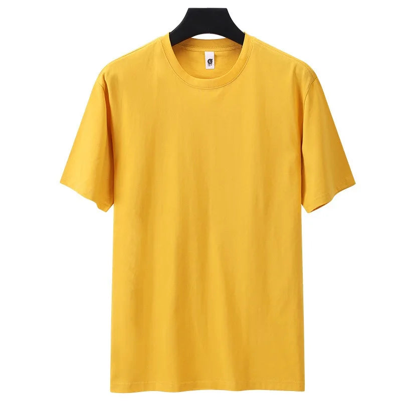Wholesale Round Neck Short Sleeved T-shirt With Shoulder Down Design t Shirt Over Size Men 100% Cotton