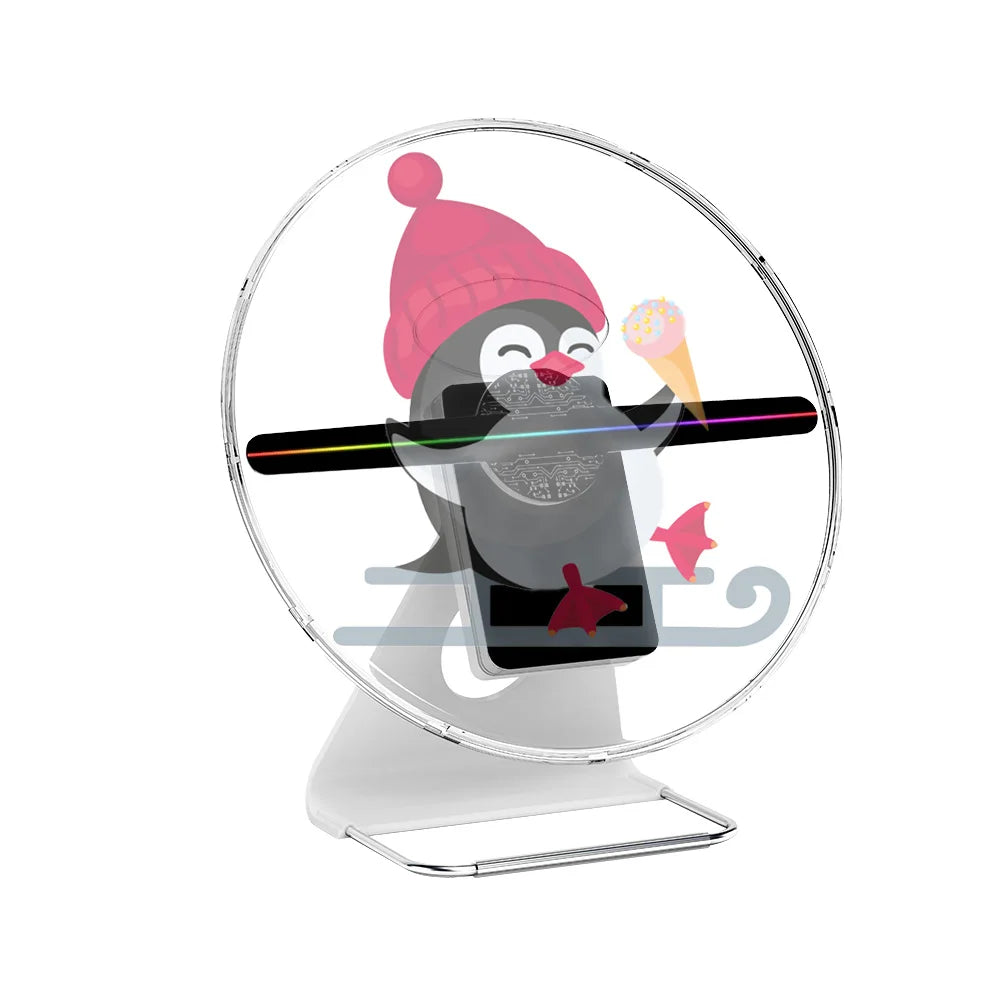 30cm 3D Holographic Display Fan Projection 2 Blades with Cloud Control & Wifi for Equipment Display