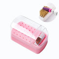 Electric Nail Drill Bits Cleaning Brush with Steel Wire & Nylon Brushes 30 Holes Nail Drill Stand Display Organizer