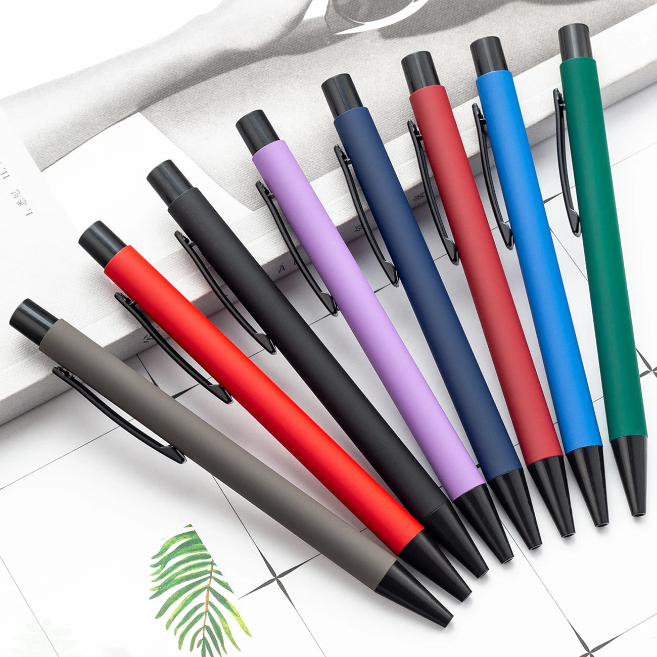 Hot Promotional Pen Click Candy Colors Ballpoint Pens Matte with Logo