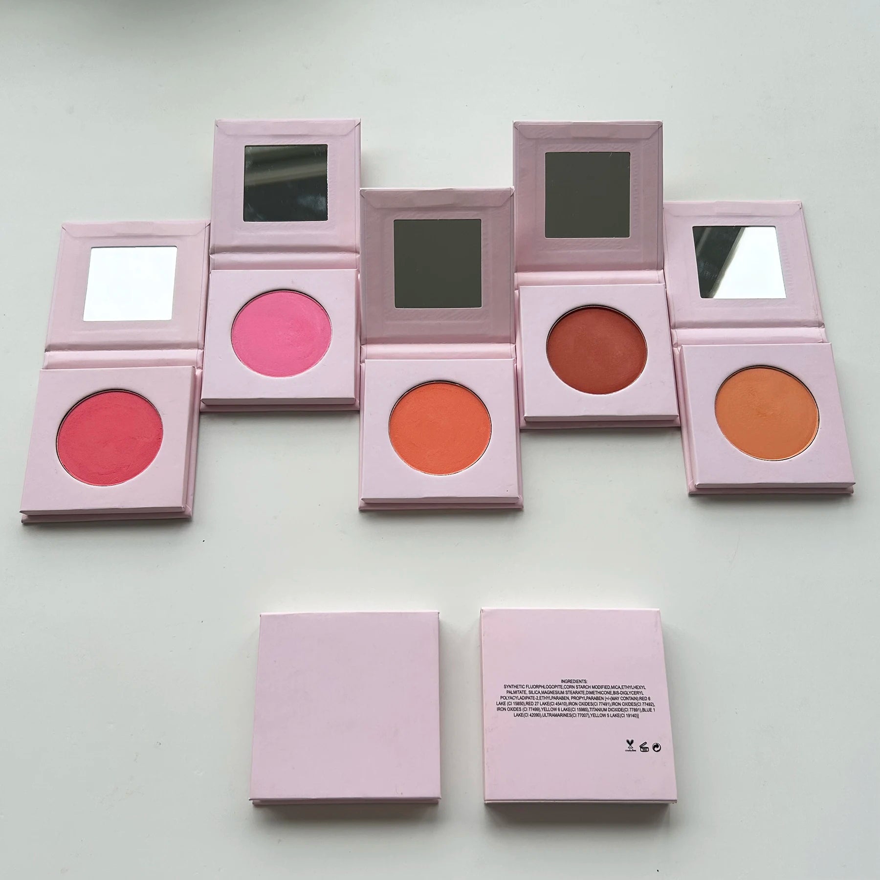 5 Color High Pigment Matte Makeup Blusher Customize Your Brand Long Lasting Pink Package Single Blush Palette