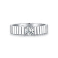 Vintage Unisex Couple Ring 925 Sterling Silver Single 0.3CT D Color Moissanite Ring for Engagement Gift Jewelry