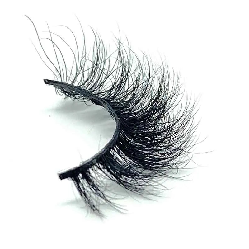 Set Your Own Lashes Brand Wholesale 3D Mink Eyelashes Fluffy Full Strip Soft Reusable Thick Lashes Custom Packaging Natural Fur