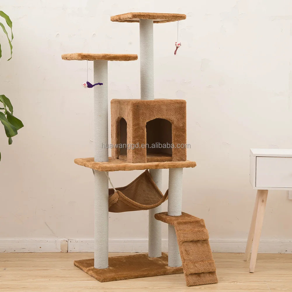 Wholesale 150cm Solid Color Large Branch China Cat Tree Tower