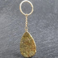 HZ Best Sell Wholesale Crystal Agate Original Stone love Water Drop Unakite Key Chains Pendant Chain
