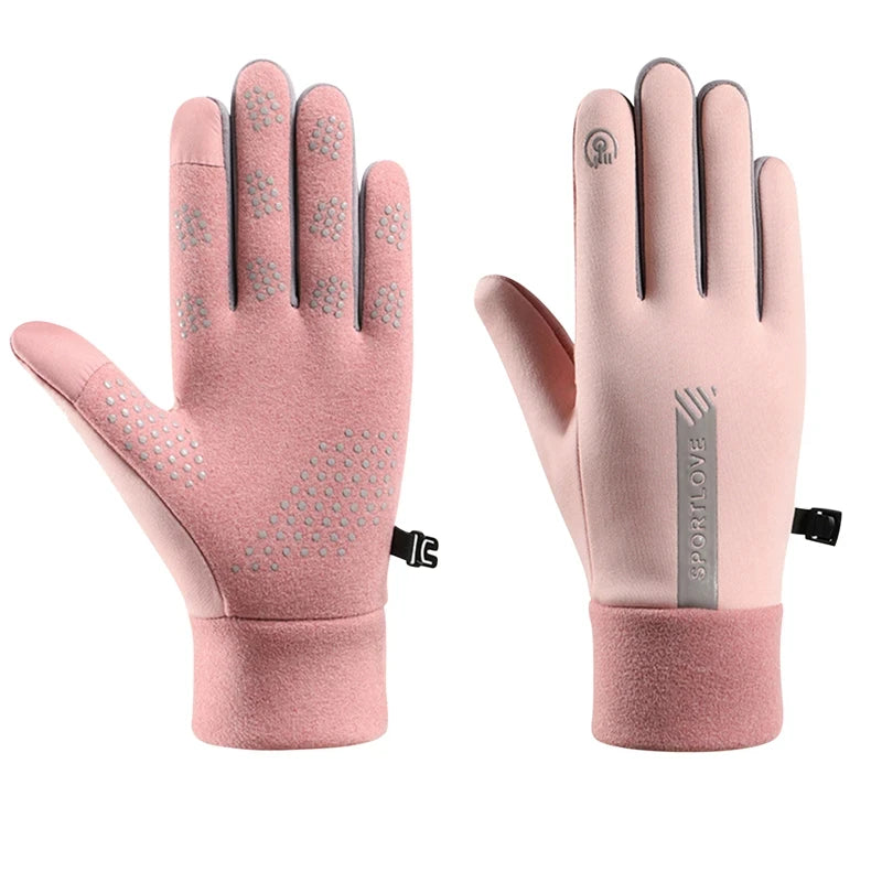 Winter Gloves for Women Cycling Bike Thermal Fleece Cold Resistance Wind Waterproof Bicycle Warm Outdoor Running Skiing Mittens