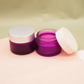 Wholesale 50g Luxury Cosmetic Jars Purple with White Cap