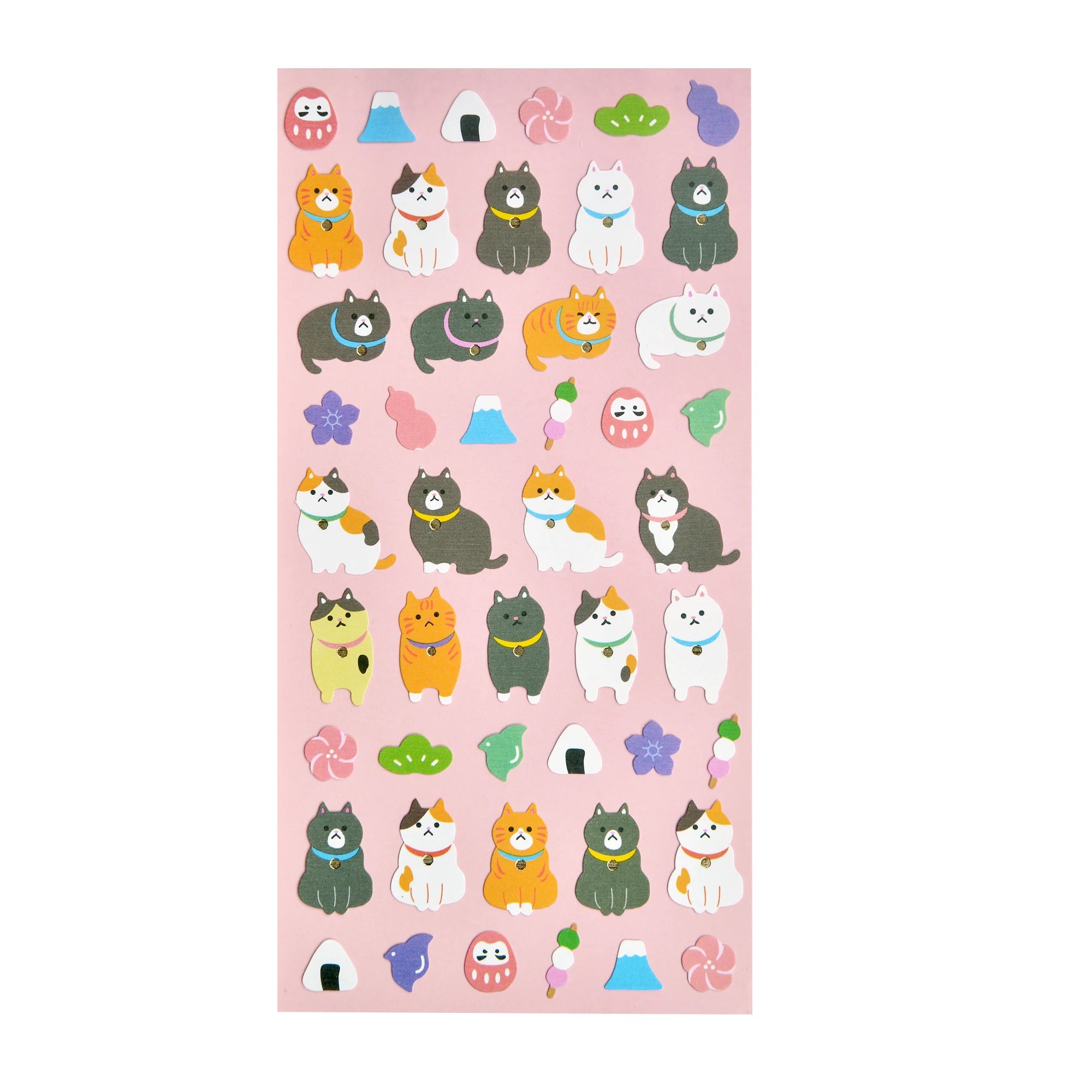 Wholesale Printing Cute Cartoon Animal Cat Fish Kawaii Decal Decorative Paper Sticker Self Adhesive Stickers for Scrapbooking