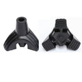 Rubber Leg Pads Large Cane Tip 3 Prong Non-Slip Rubber Tripod Reusable Standing Base Replacement Foot Pad for Walking Canes