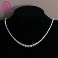 Fine Jewelry Hip Hop Iced Out 2.6mm to 6.5mm D Color White VVS Women Men 14K Real White Gold Moissanite Tennis Chain Necklace
