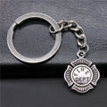 WYSIWYG 18x22mm Zinc Alloy Antique Silver Plated Fire Department Fire Dept Key Chain Souvenirs Gift for Women P1-ABD-C13392