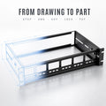 TZR Bracket Frame Rack Mount Custom Sheet Metal Fabrication Bending Powder Coating Support Tray Steel Parts Factory MegaBDM