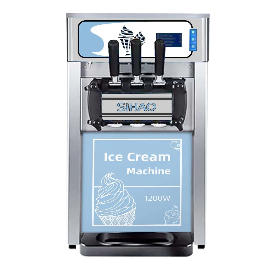 EU warehouse Wholesale 18L/H 3 Flavor Soft Ice cream machine Table Top Commercial ice cream machine