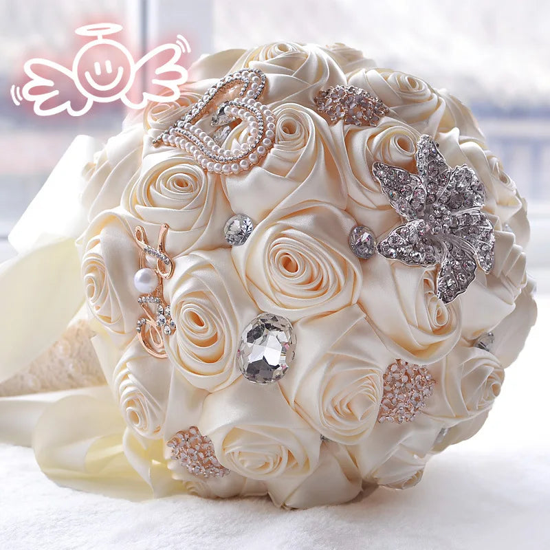 N058 Wedding Decoration Pink White Purple Bride Holding Bouquet Wedding Supplies Wedding Bridal Bouquet Bridal Bouquet