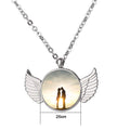 Home Decoration Daily Used Personalized Logo Printed Round Wing Necklace
