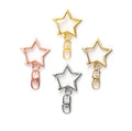 Factory Supply Good Quality 4 Colors Star Shaped Metal Bag Keychains