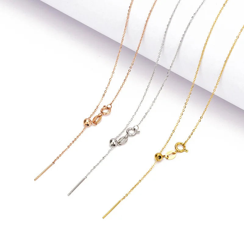 Adjustable Stainless Steel Jewelry Diy Screw Pin Slider Ball Beads Positioning Multi-function Chains Necklace