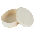 Wood Customized Food Box Hot Sale Natural Solid  Biodegradable Disposable Box Oval Lunch Box