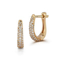 Milskye Silver Vermeil Cute Simple Romantic Delicate Jewelry 18k Gold Plated 925 Sterling  Tapered huggies Hoop Earrings