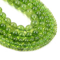 Natural Stone Round Loose Beads 4/6/8/10/12mm Green Crystal Citrines Quartz Beads for Jewelry Making DIY